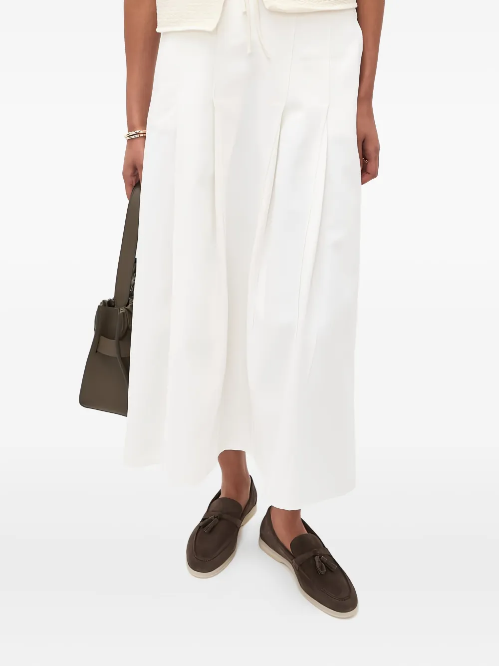 Scarosso Leandra tassel-suede loafers Brown