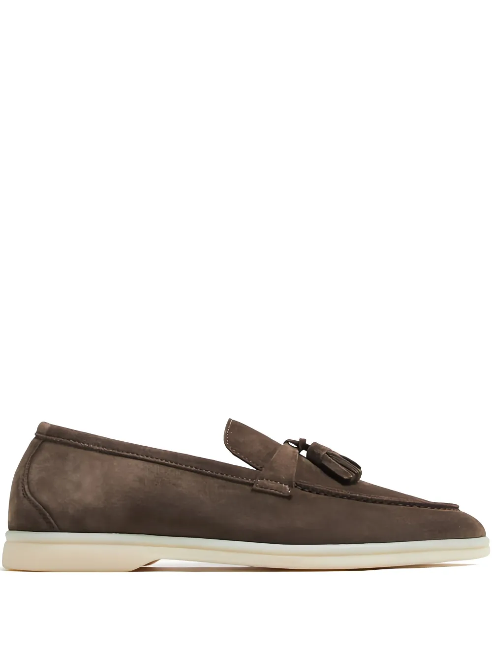 Scarosso Leandra tassel-suede loafers Brown