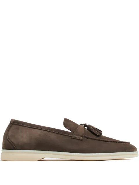 Scarosso Leandra tassel-suede loafers