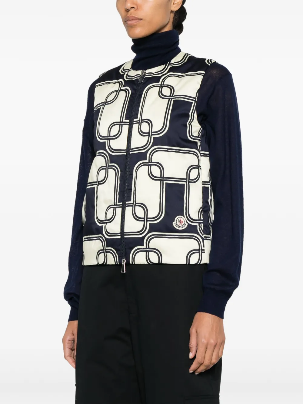 Moncler Spencer met Fedra Chain-print Geel