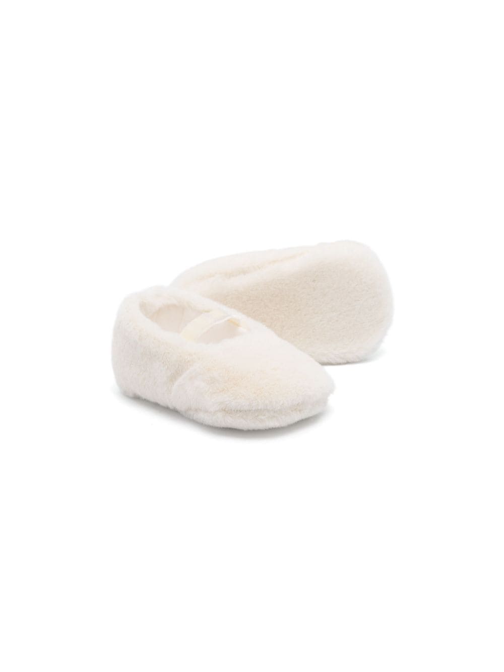 Il Gufo faux-fur ballerina shoes - Wit