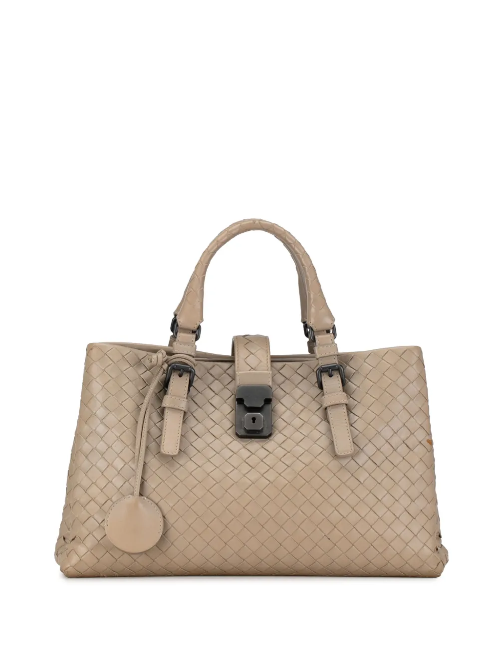Pre-owned Bottega Veneta 2012-2023 Small Intrecciato Roma Satchel In Brown