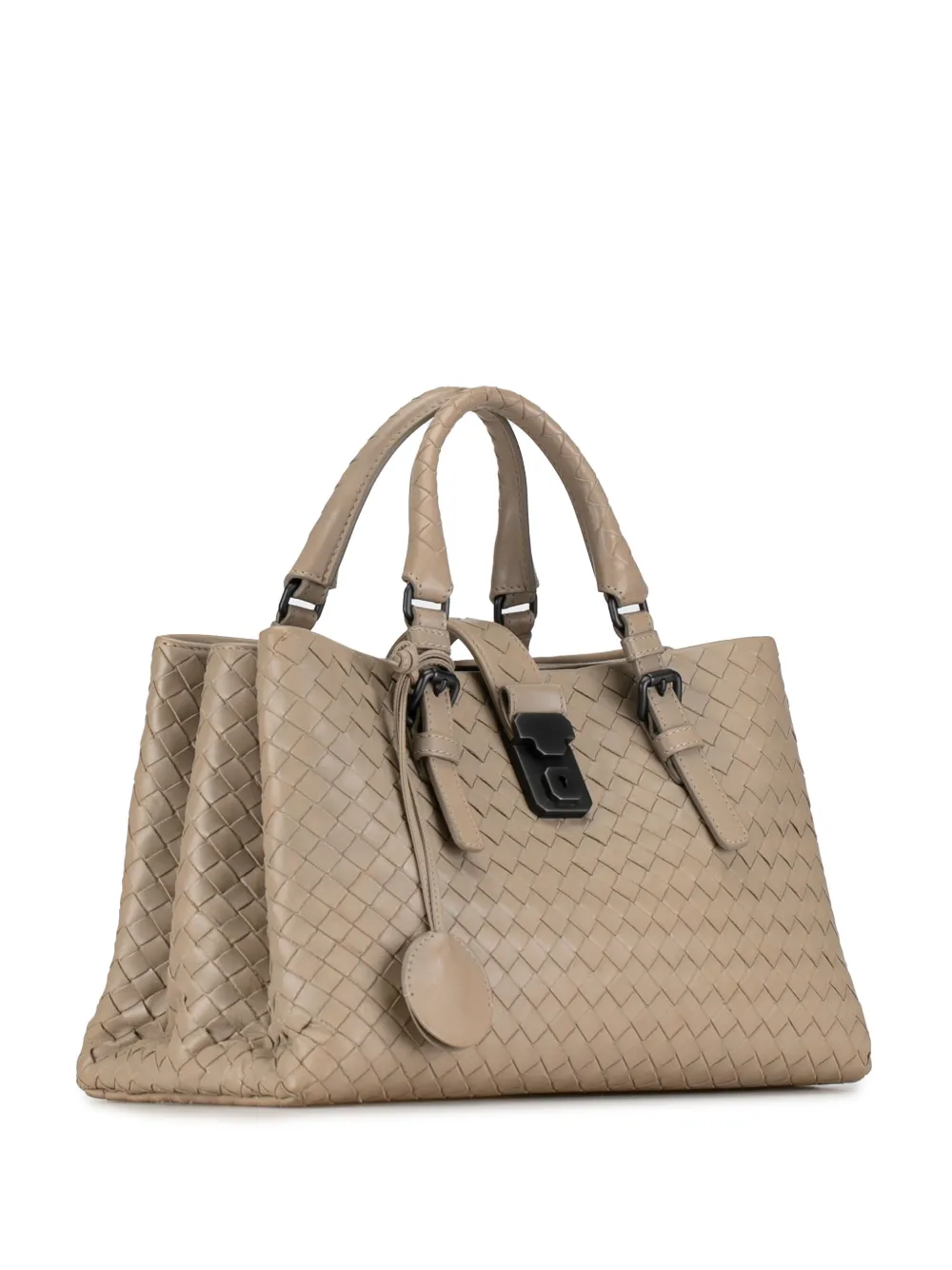 Pre-owned Bottega Veneta 2012-2023 Small Intrecciato Roma Satchel In Brown