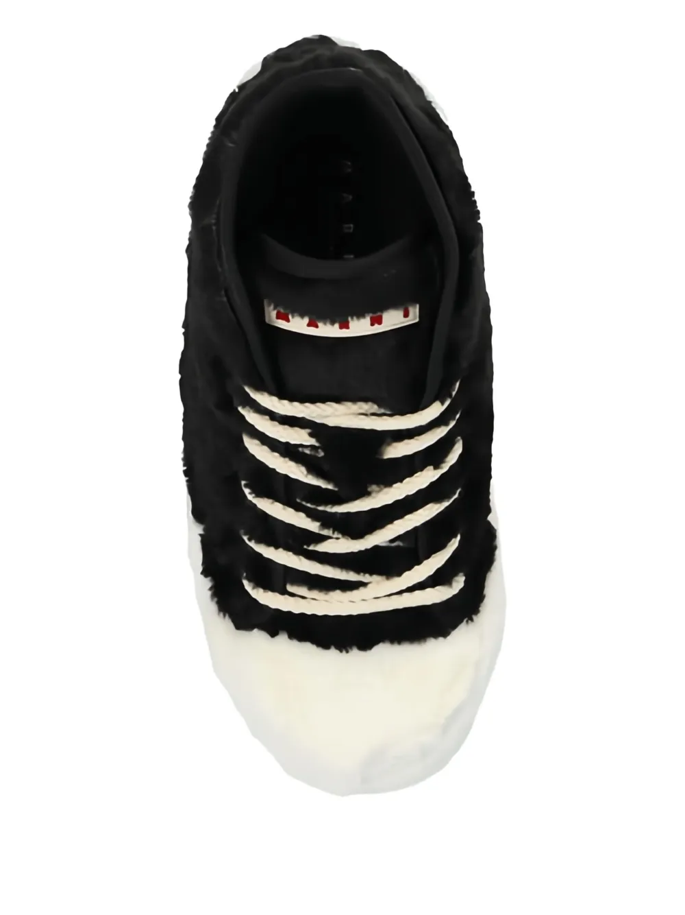 Marni faux-fur high-top sneakers Black