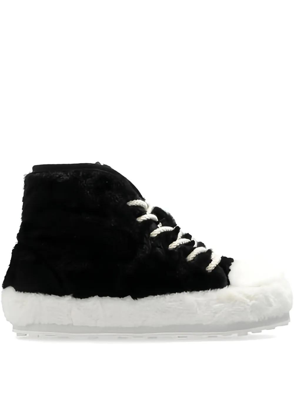 Marni faux-fur high-top sneakers Black