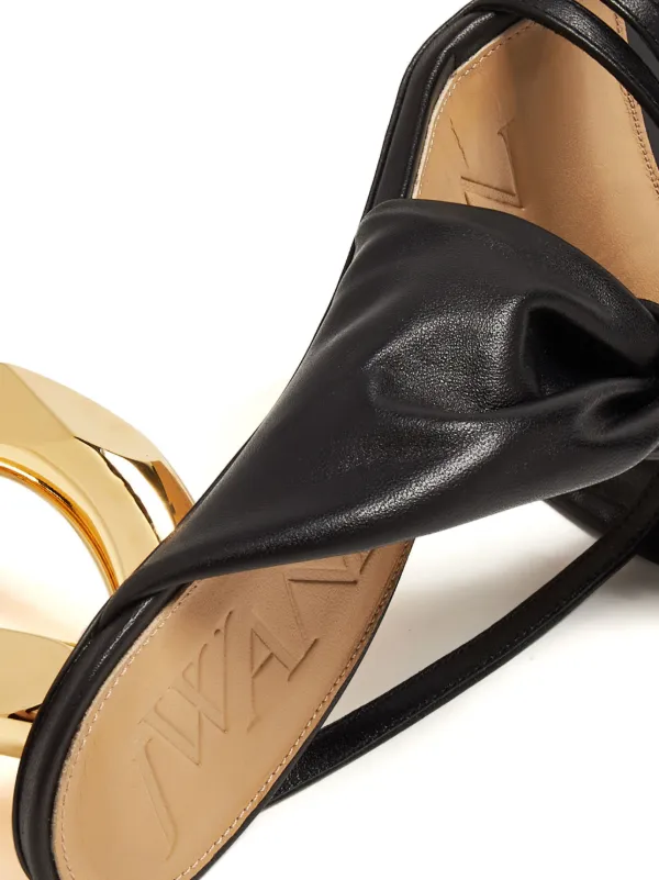 JW Anderson チェーンヒール ミュール | ブラック | FARFETCH JP