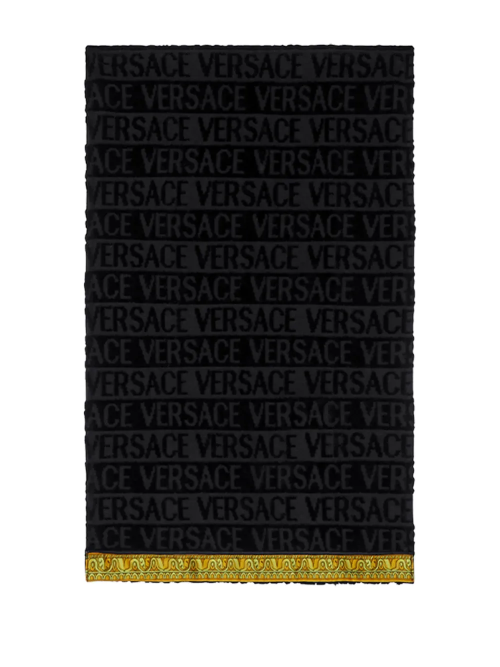 Versace toalla tejida con logo en intarsia | Toallas y batas de baño | Image 2