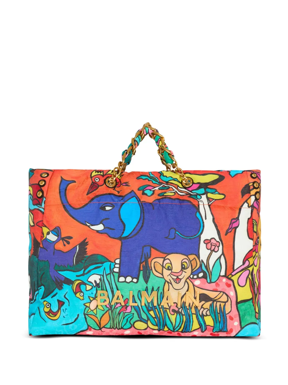 Balmain x Disney 1945 グラフィック ハンドバッグ L - オレンジ Balmain x Disney 1945 グラフィック ハンドバッグ L - オレンジ