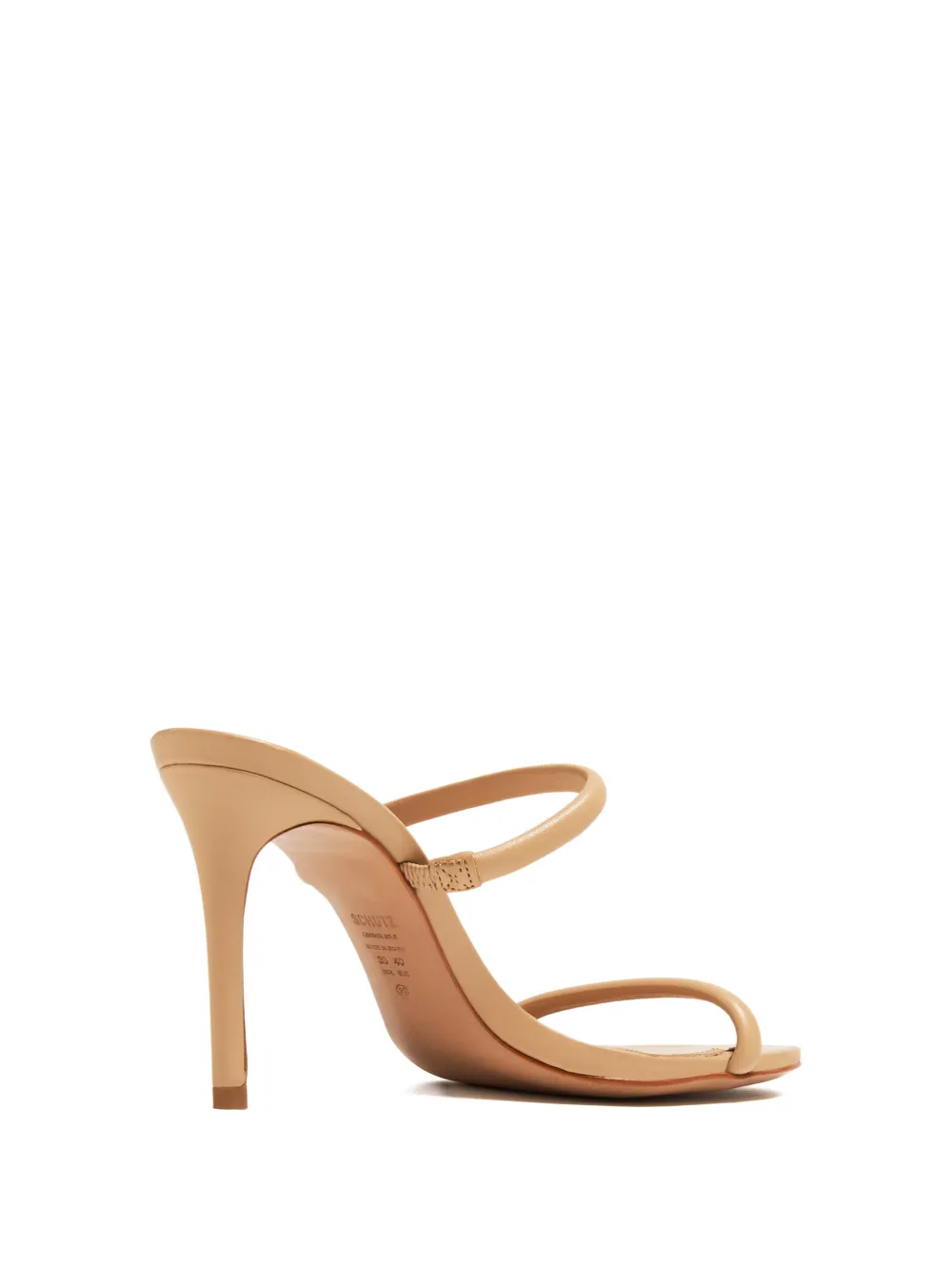 Schutz Taliah thin strap heeled sandals Beige