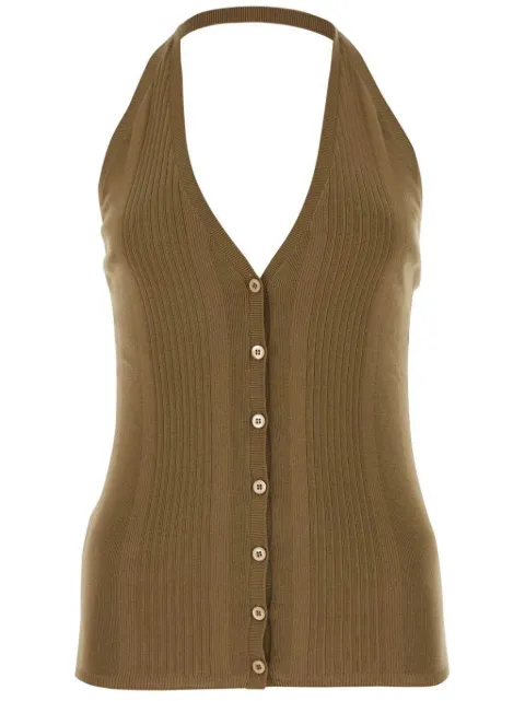Prada halterneck knitted top