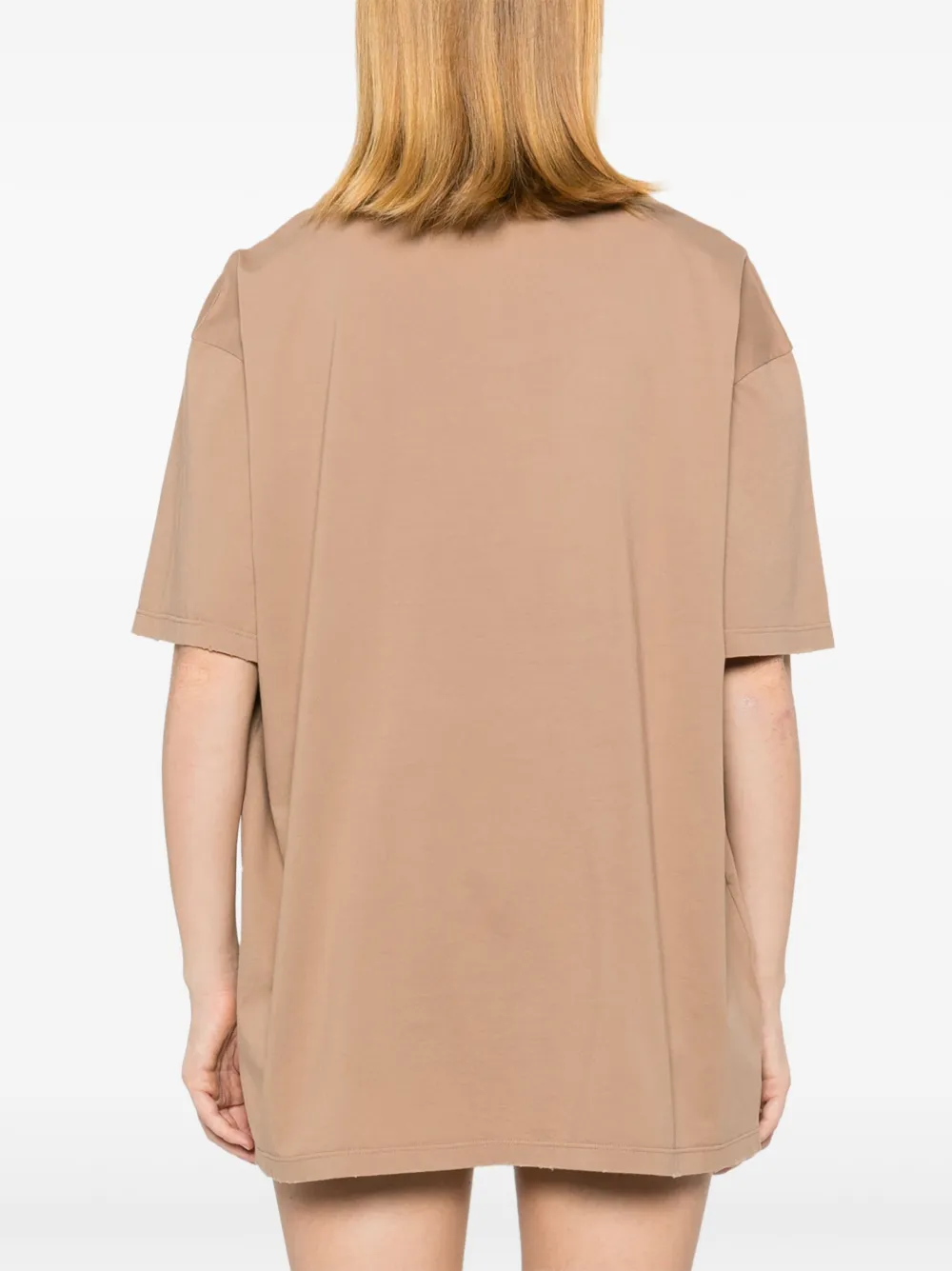 Prada T-shirt met logo Bruin