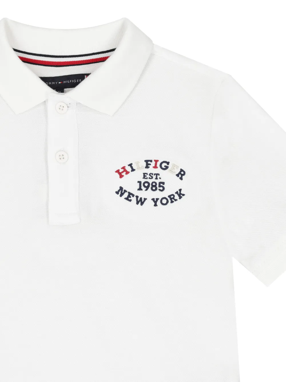 Tommy Hilfiger Junior Poloshirt met geborduurd logo Wit