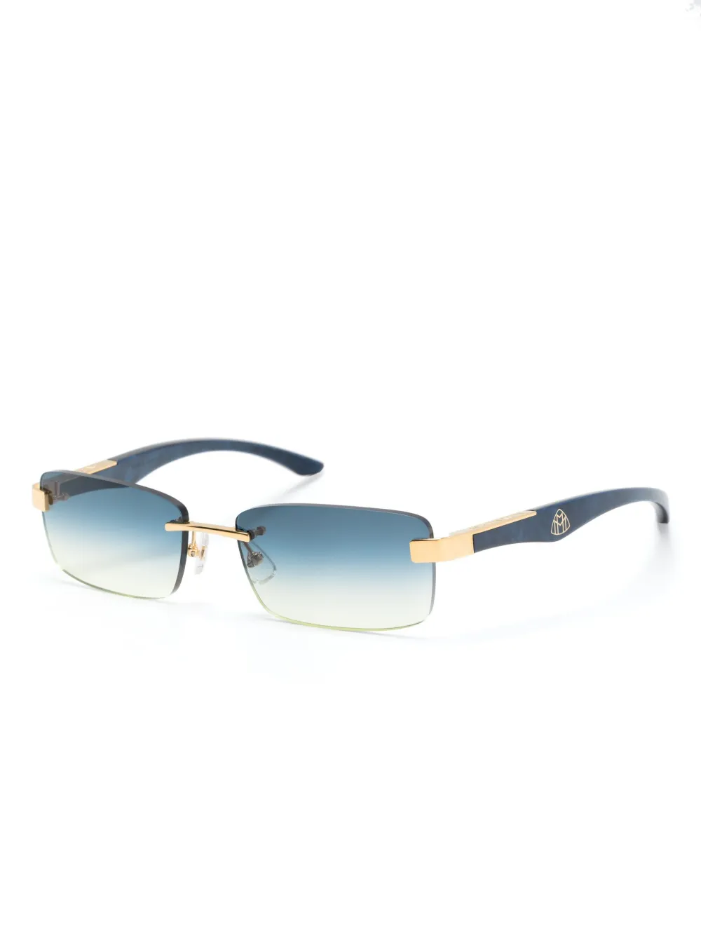 Maybach eyewear The Artist III bril met randloos montuur - Blauw