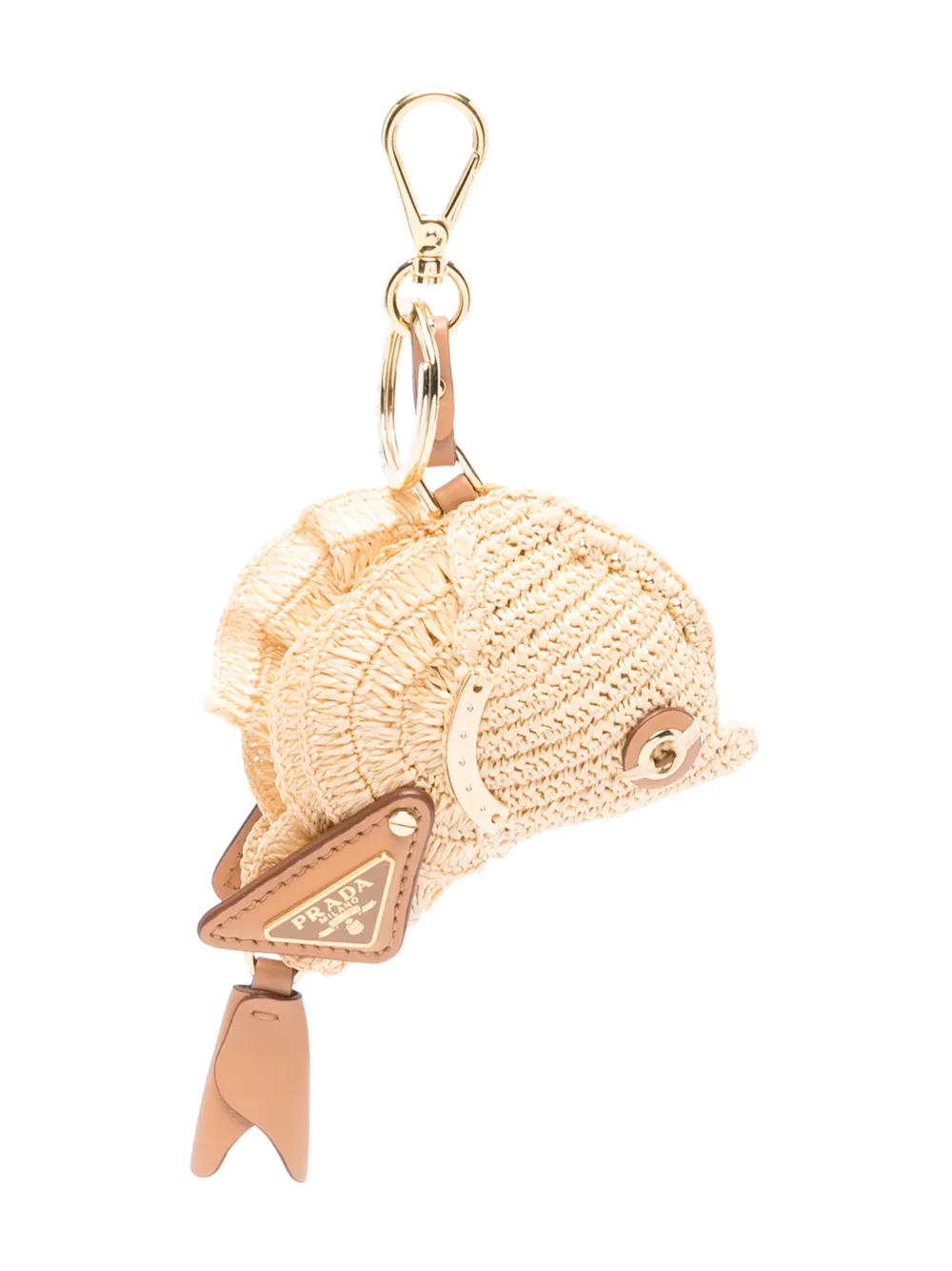Prada raffia key ring | Neutrals | Image 1