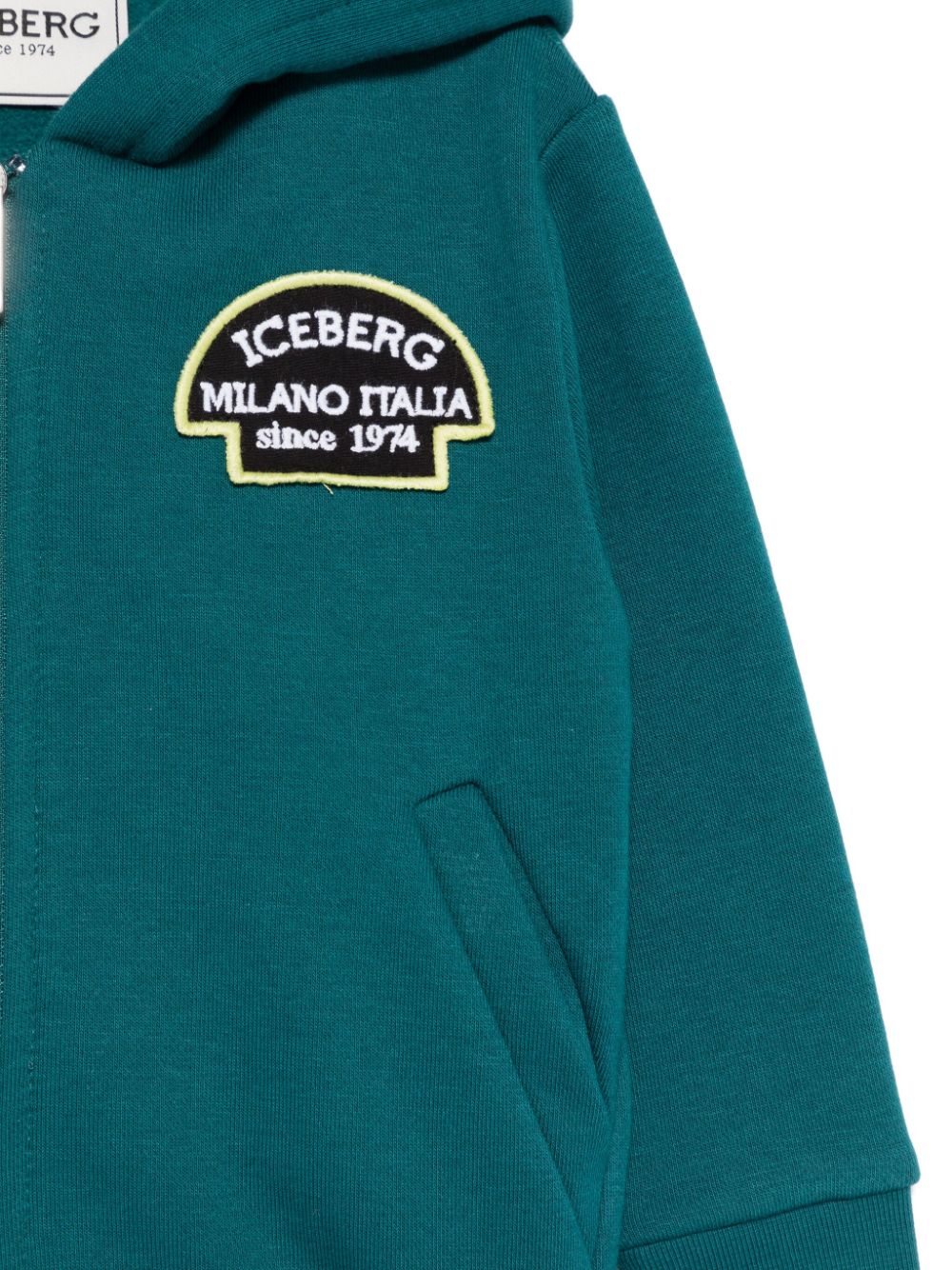 Shop Iceberg Logo-patch Hoodie In Blue