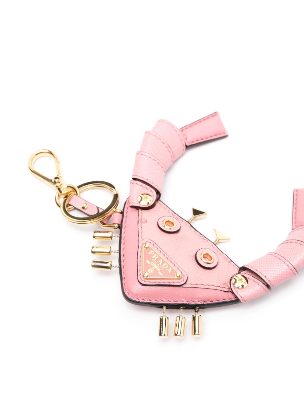 Prada Leren sleutelhanger - Roze