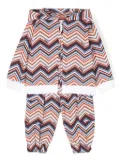 Missoni Kids chevron-print track suit - Orange