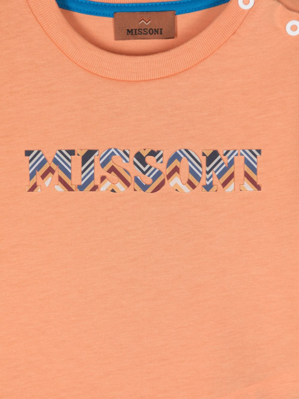 Shop Missoni Logo-appliqué T-shirt In Orange