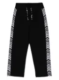 Missoni Kids chevron-print track pants - Black