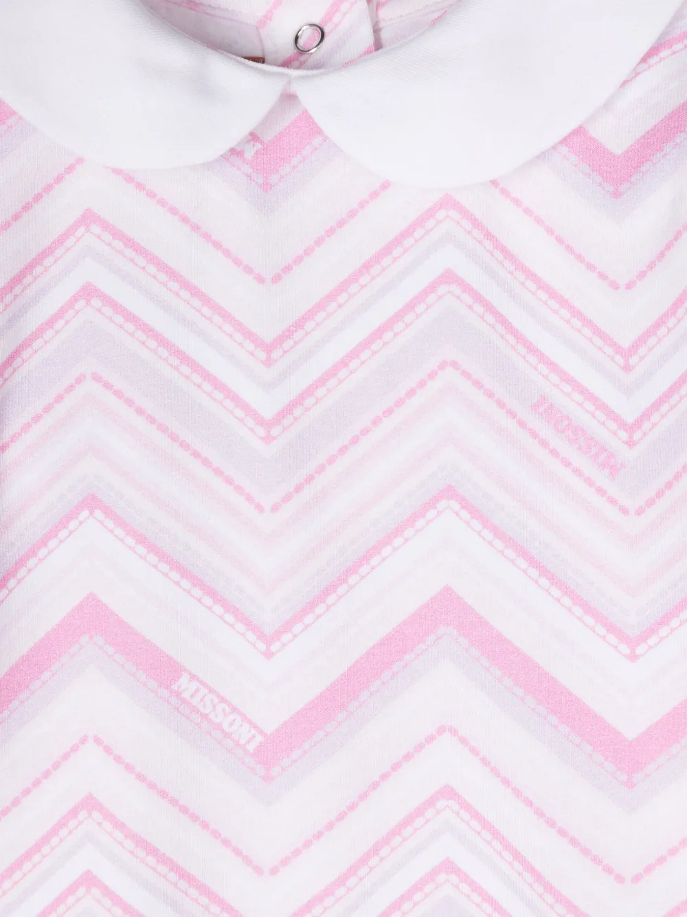 Missoni Kids Drie rompers met chevron streep Wit