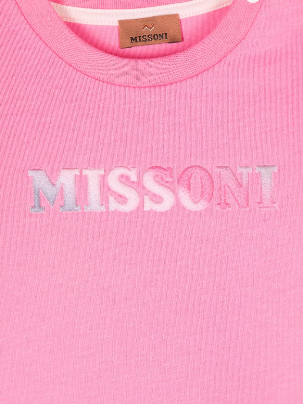 Shop Missoni Logo-appliqué T-shirt In Pink