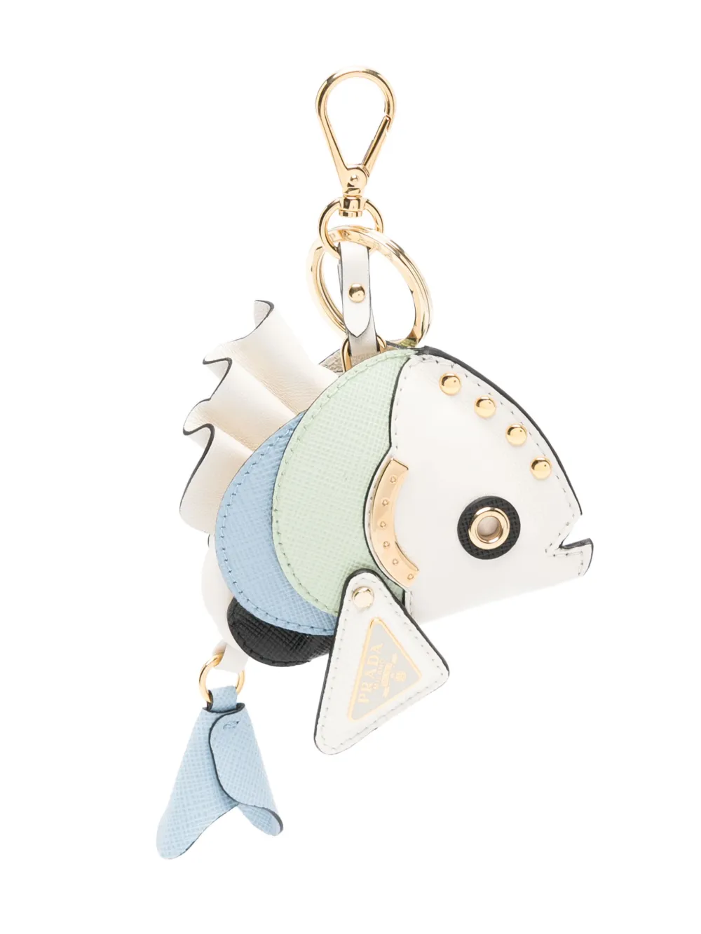 Prada Leren sleutelhanger Wit
