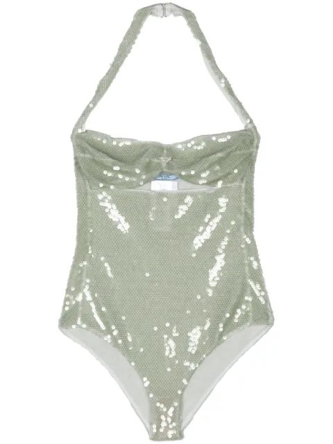 Prada sequined tulle bodysuit