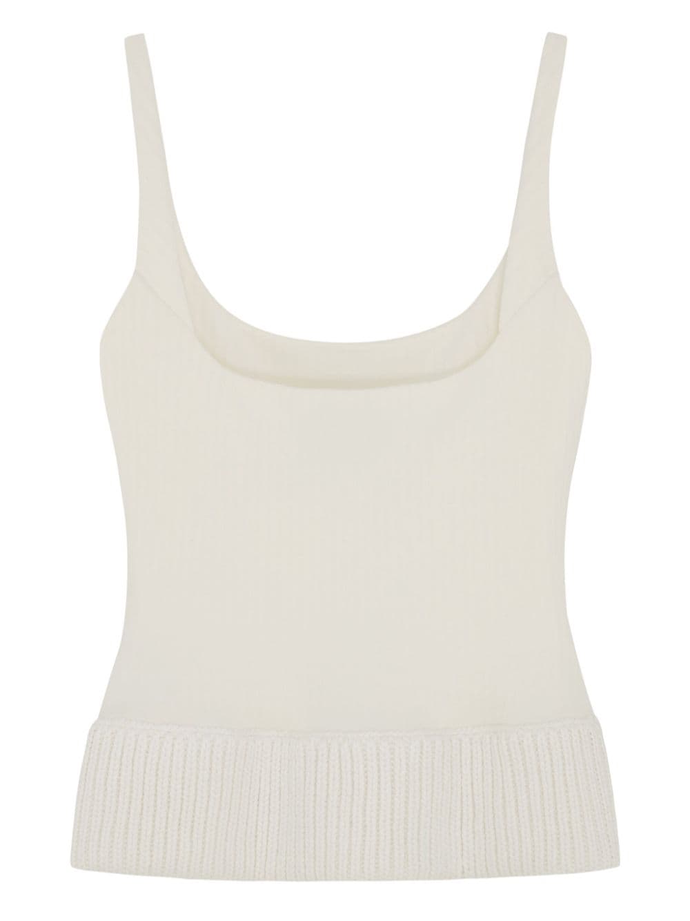 Shop 16arlington Keo Ribbed Tank Top In White