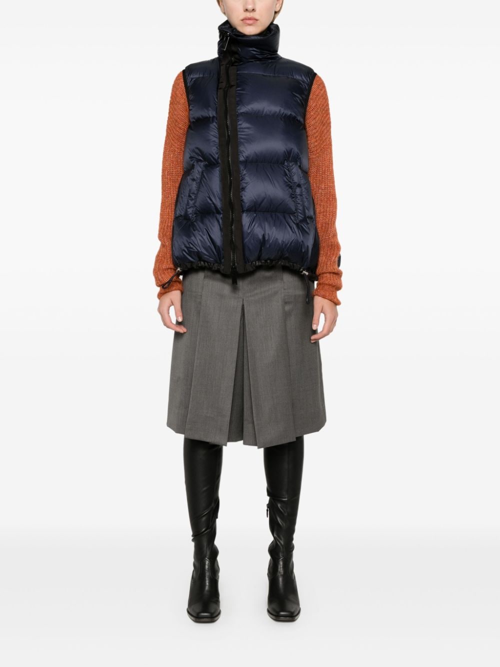 sacai Bodywarmer met rits - Blauw