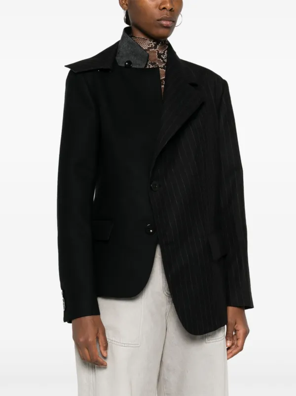 Sacai アシンメトリー ジャケット | ブラック | FARFETCH JP Sacai アシンメトリー ジャケット | ブラック | FARFETCH JP