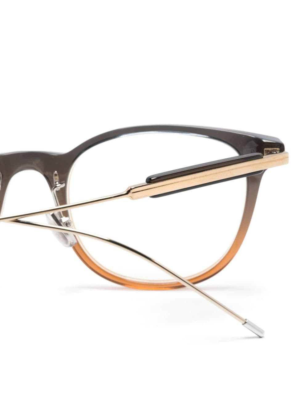 Shop Brunello Cucinelli Round-frame Glasses In Gold