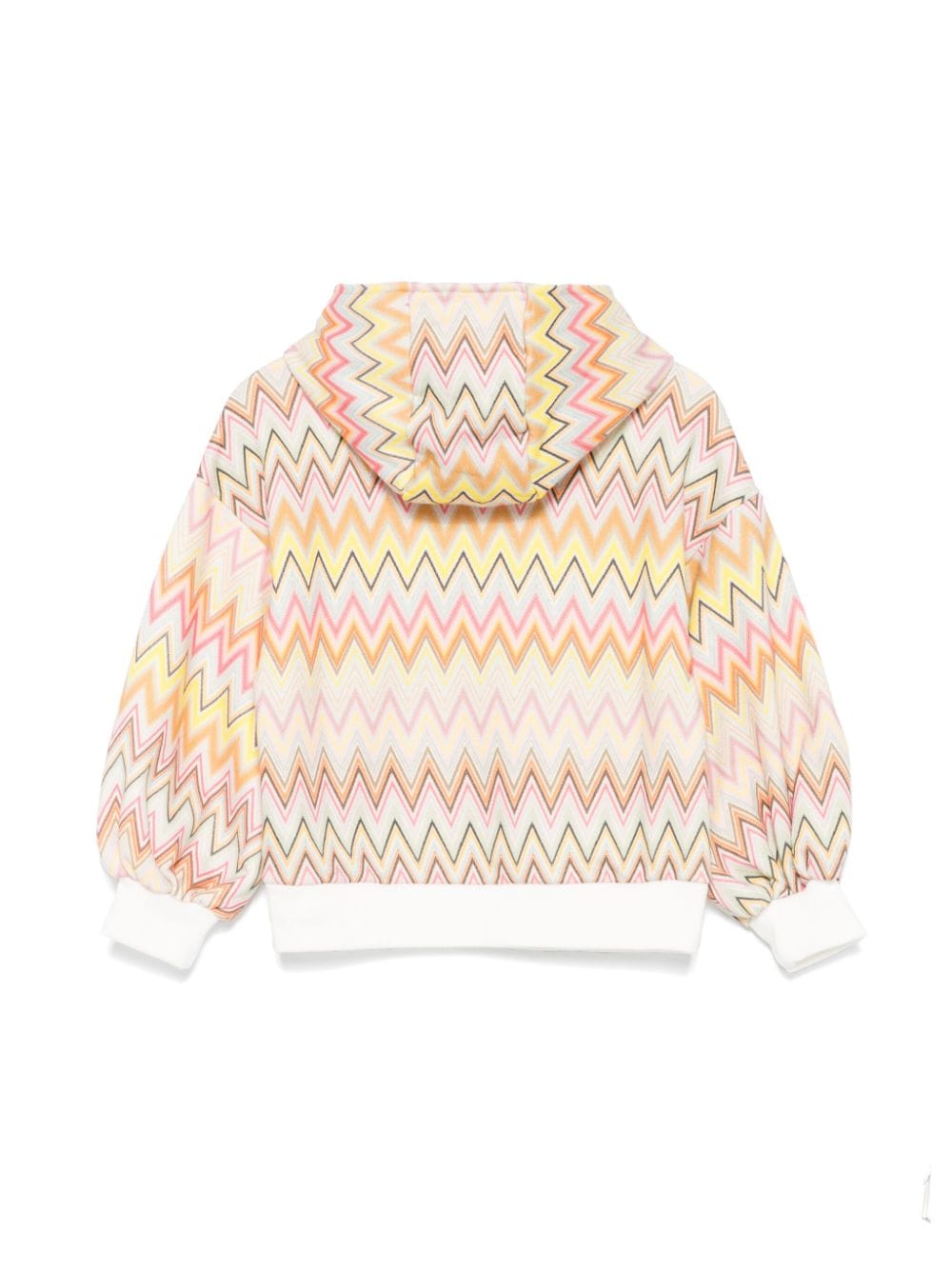 Missoni Kids zigzag-print hoodie - Wit