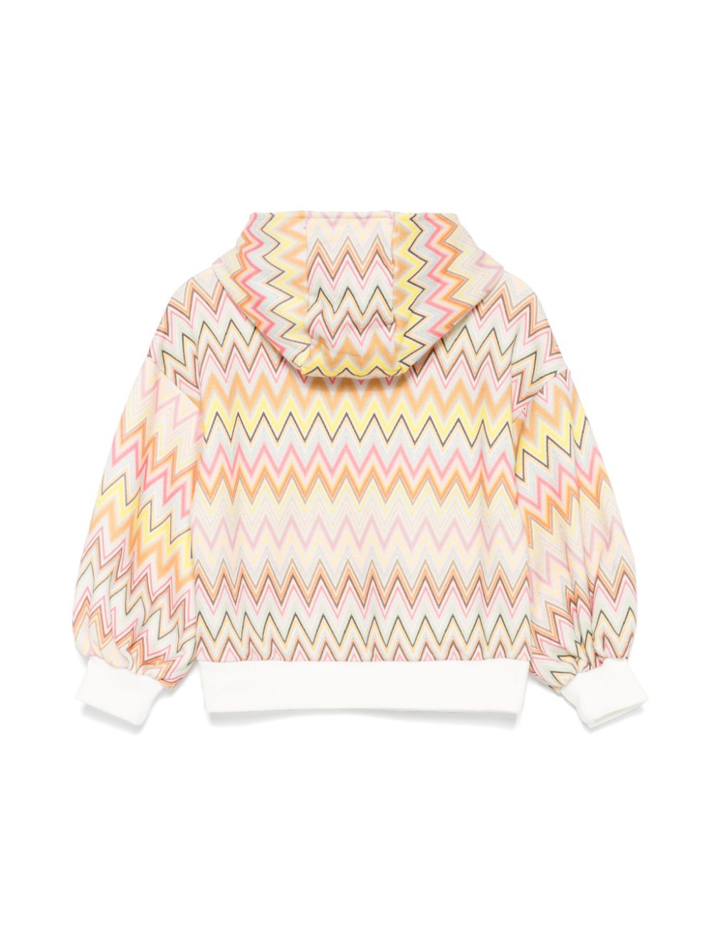 Missoni Kids zigzag-print hoodie - White