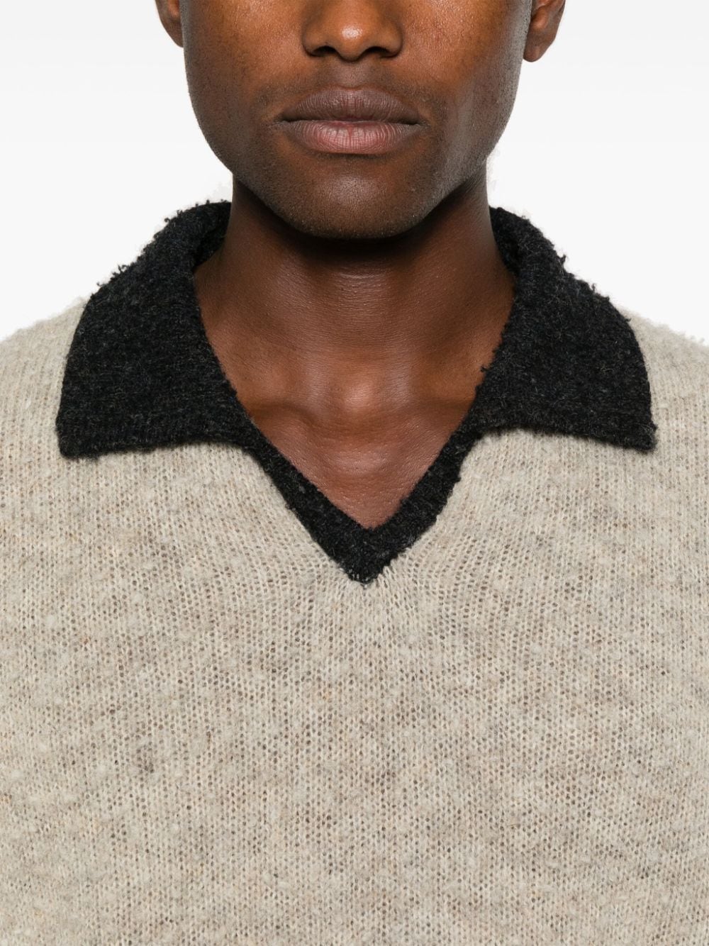 Shop Barena Venezia Gibo Pavero Wool Jumper In Neutrals