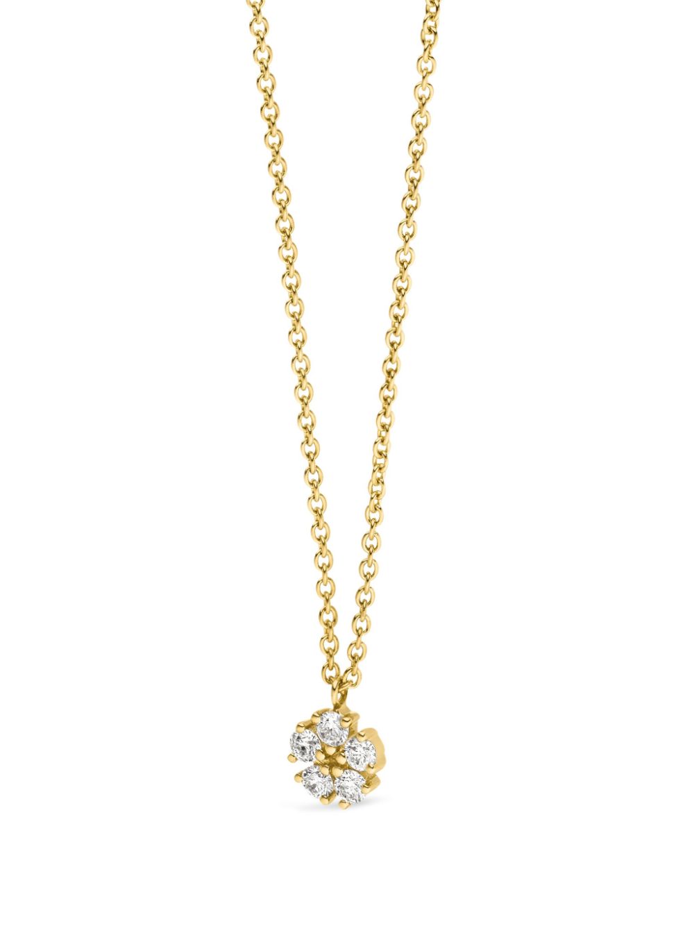 14kt yellow gold Lily diamond necklace