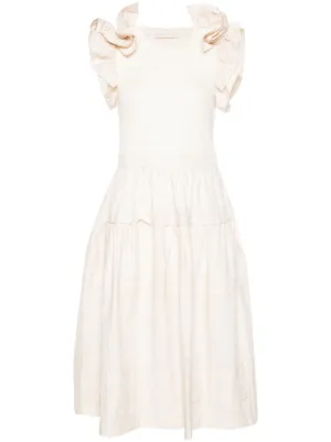 Acler Bilston floral-embellished Mini Dress | Blue | FARFETCH