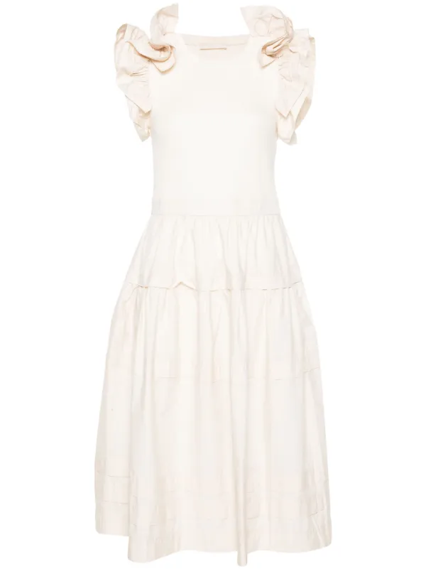Ulla Johnson Francine Midi Dress in Neutrals