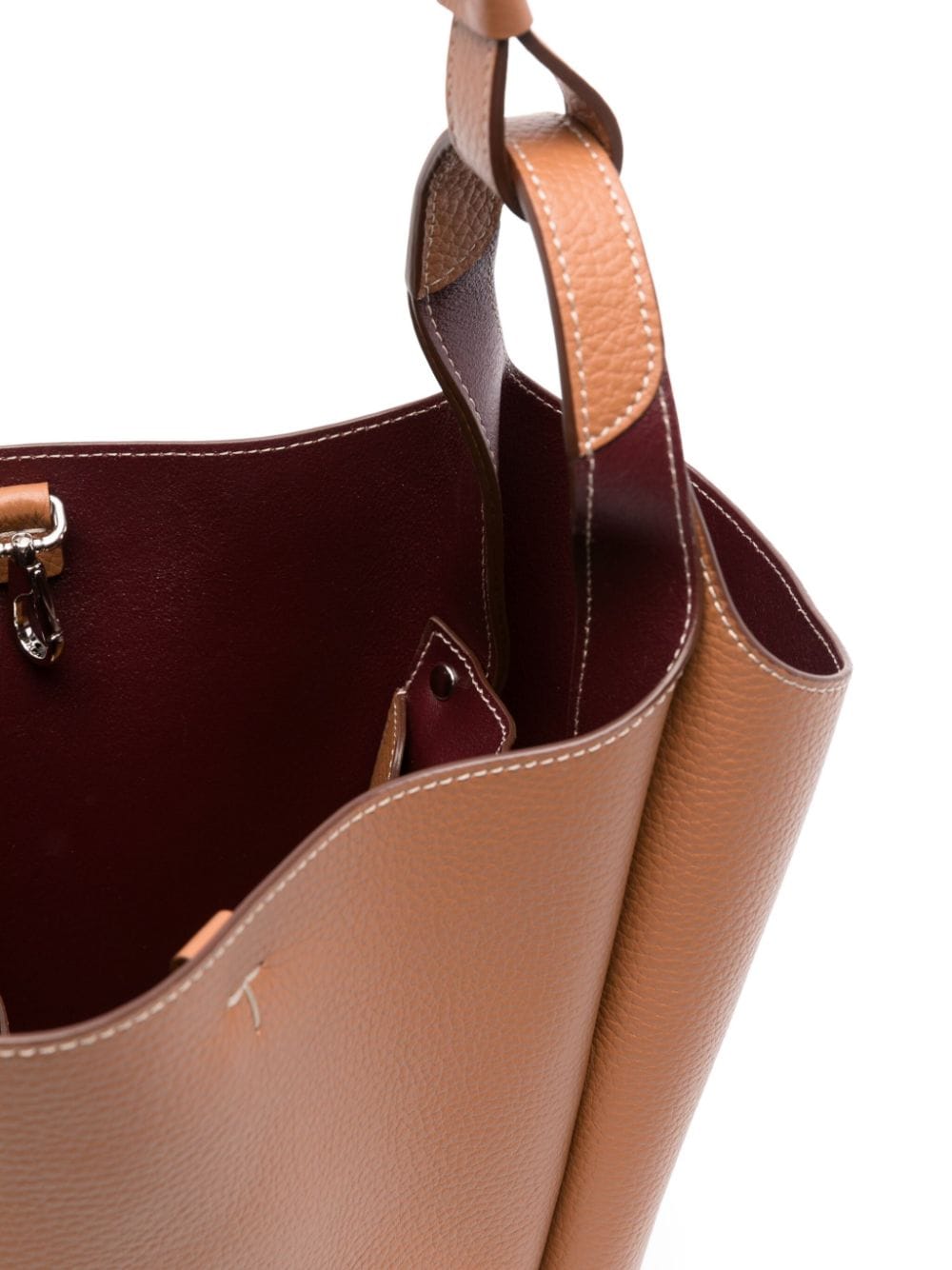 Shop Tod's T Timeless-charm Tote Bag In Brown