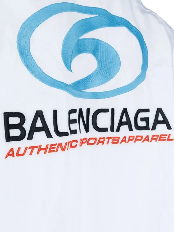 バレンシアガ シャツ ロゴ Balenciaga logo-print Shirt | Blue | FARFETCH