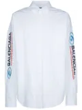 Balenciaga logo-print shirt - Blue