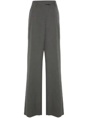 Maison Margiela ウールタックパンツ | グレー | FARFETCH JP