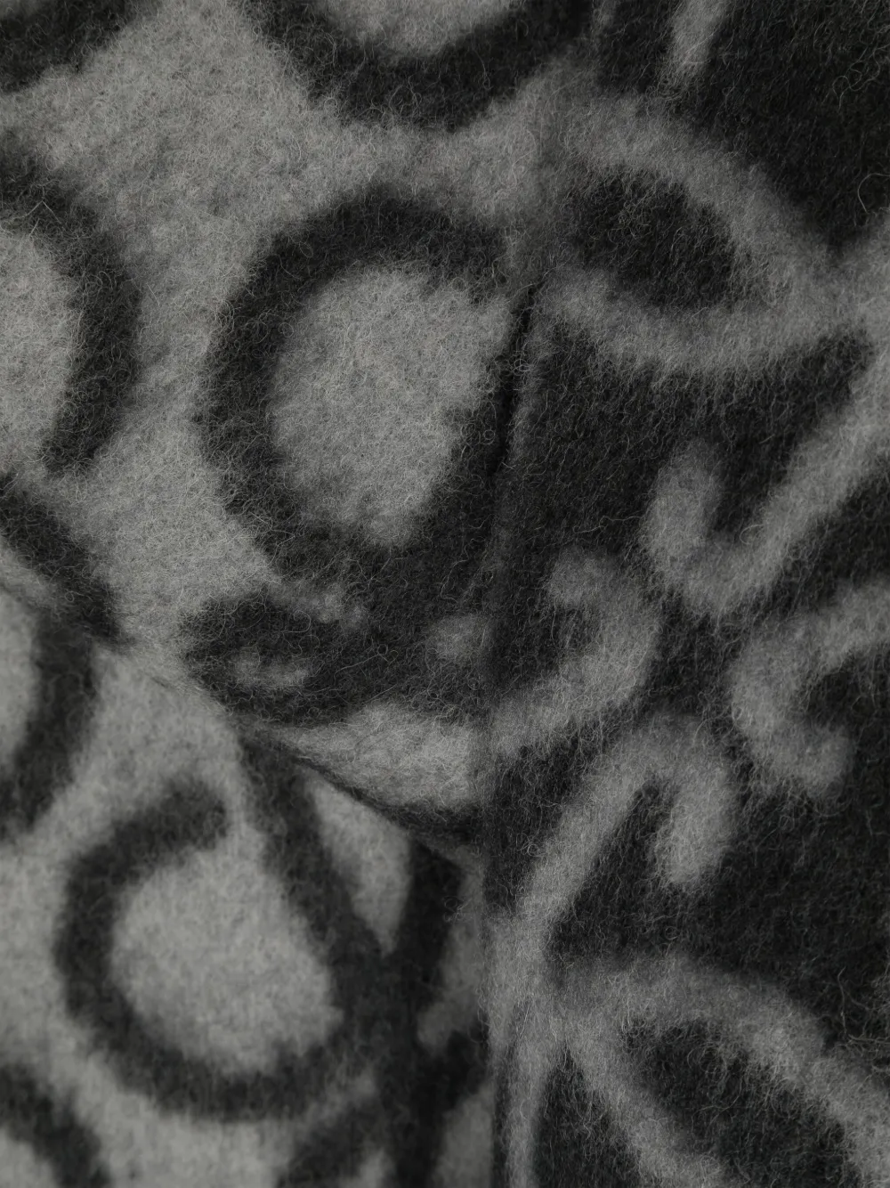 Loewe Anagram Wool Scarf In Black