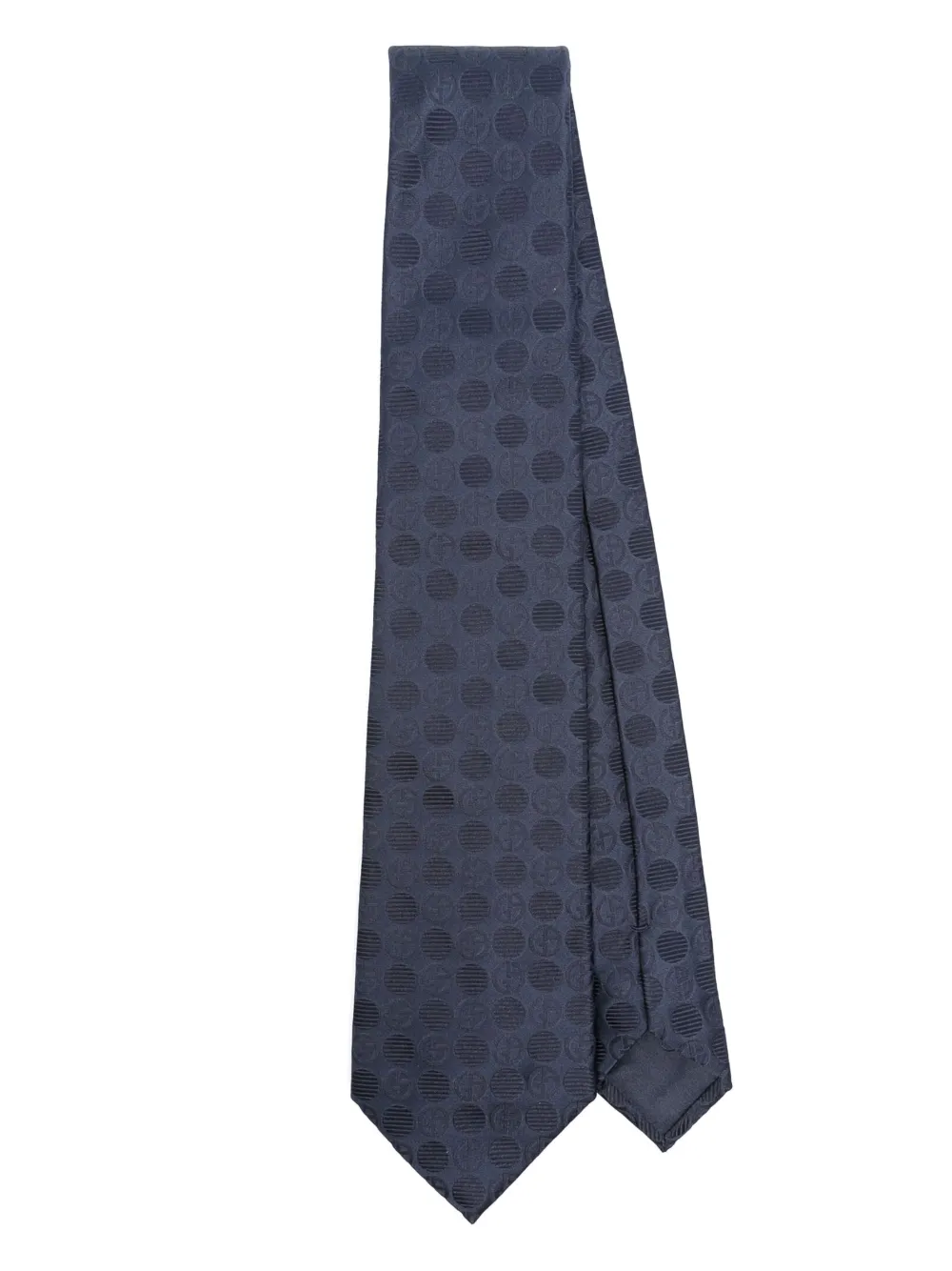 Giorgio Armani Stropdas met jacquard logo Blauw