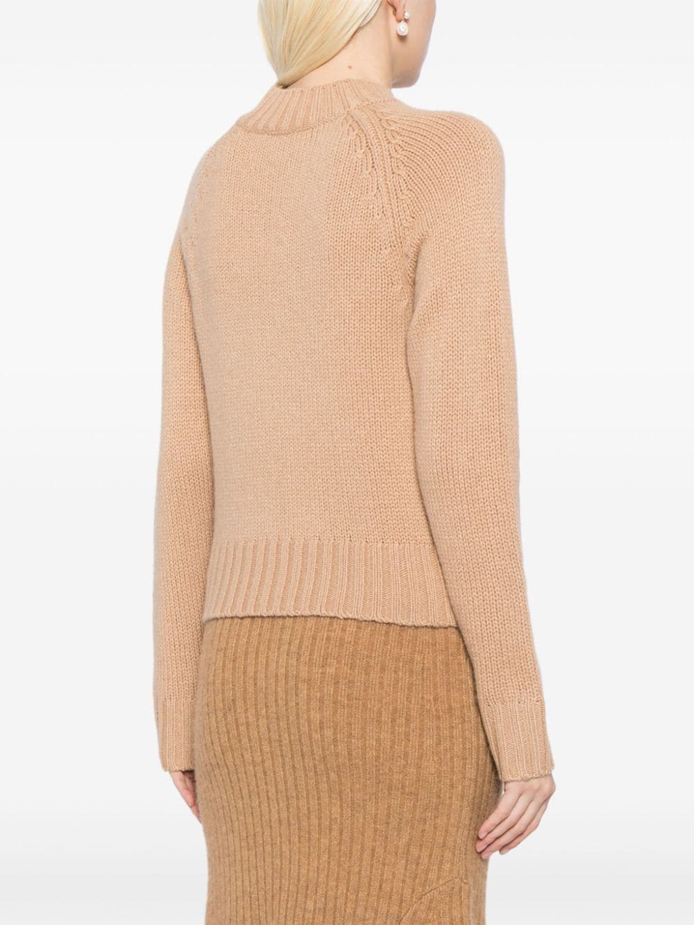 Shop Vince Crew-neck Cashmere Jumper In Brown