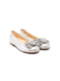 ANDANINES crystal-detail ballet flats - Silver