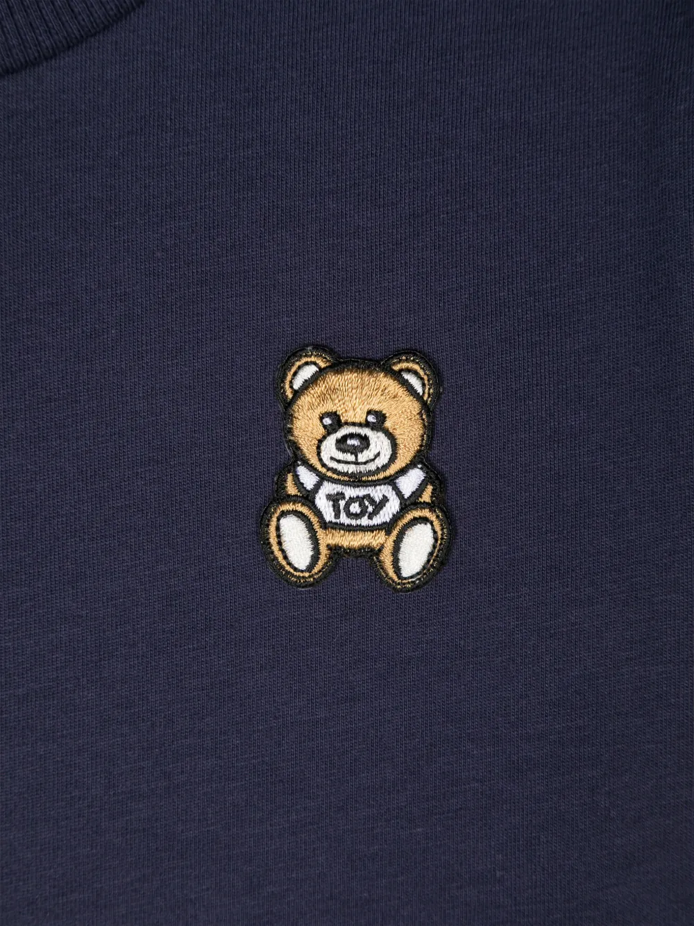Moschino Kids T-shirt met geborduurde teddybeer Blauw