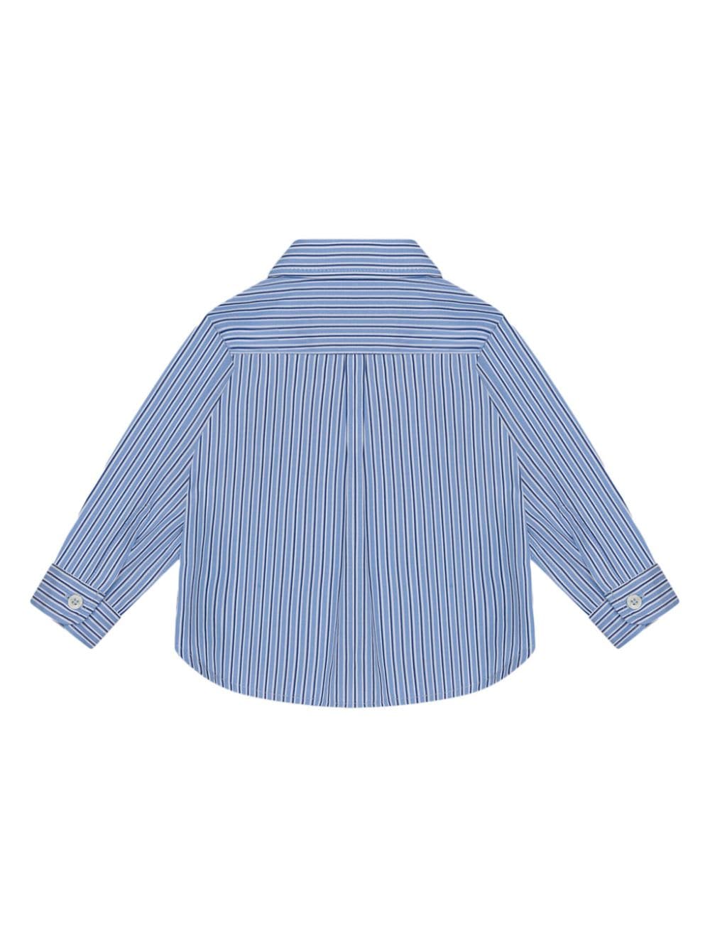 Shop Etro Striped Shirt In Blue