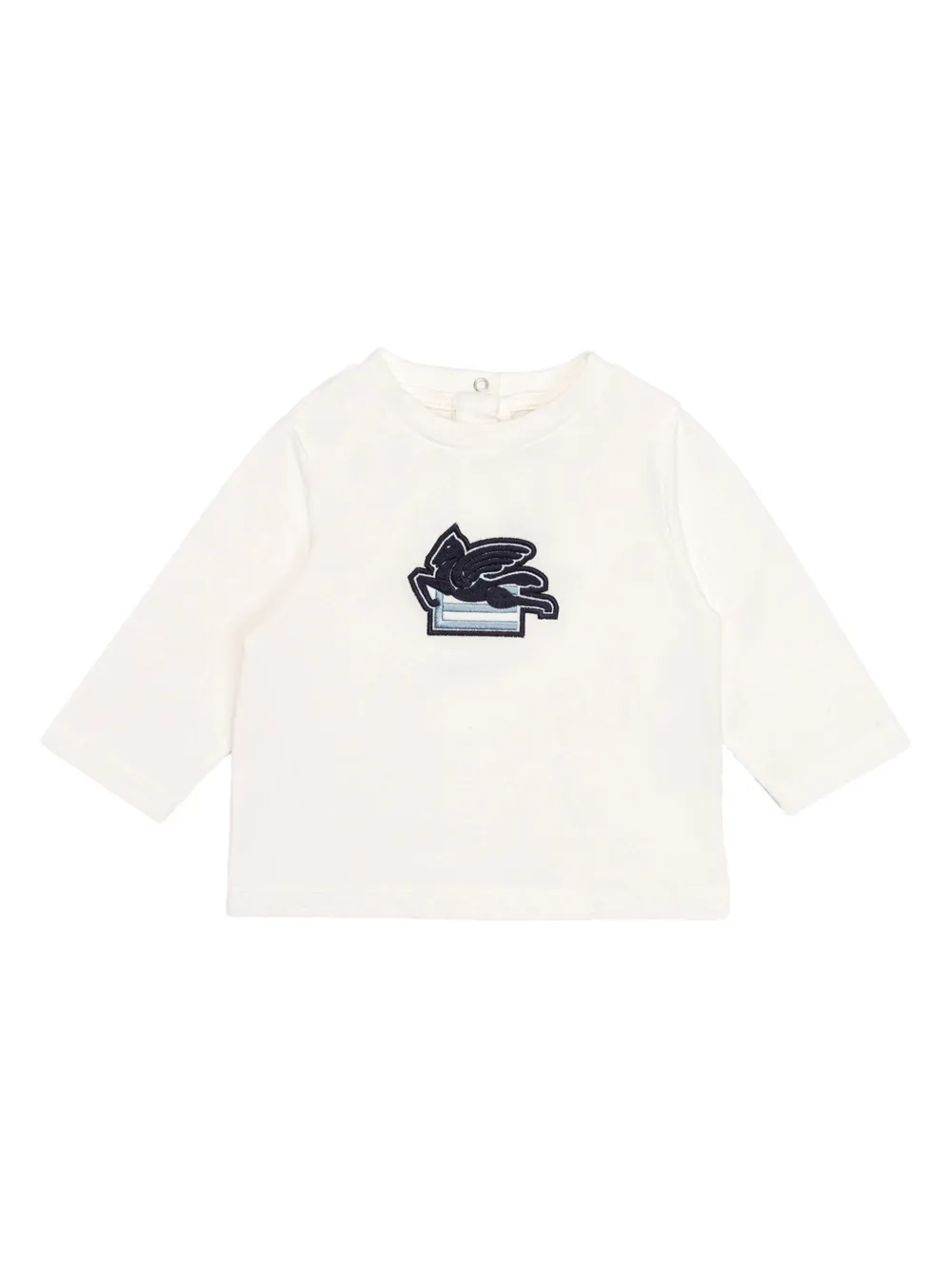 ETRO KIDS T-shirt con ricamo Pegaso - Bianco