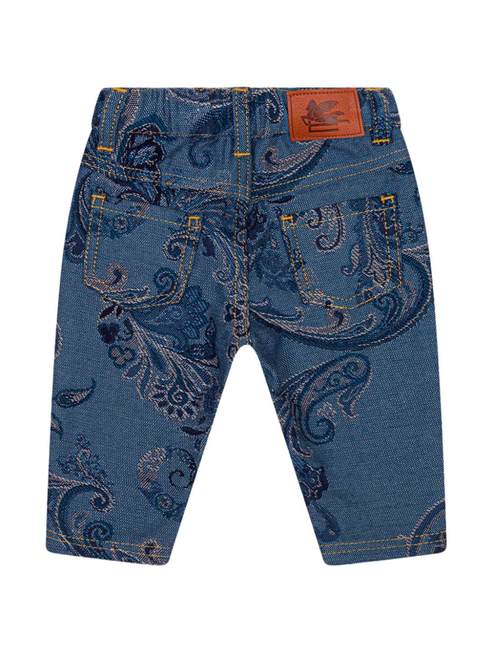 ETRO KIDS Jacquard straight jeans - Blue