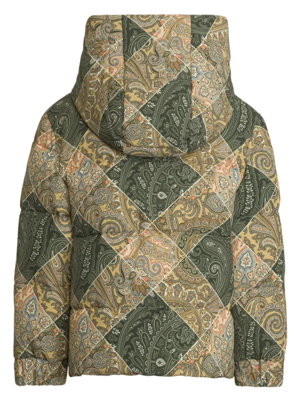 ETRO KIDS paisley-print Puffer Jacket Green FARFETCH IN